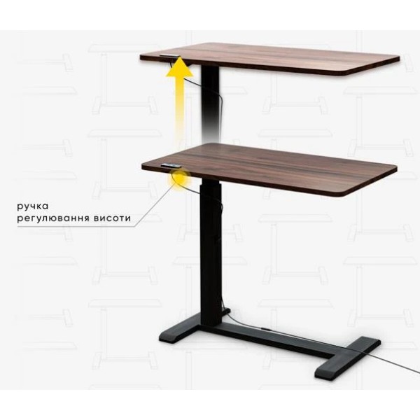Фото - Стол с электрорегулировкой высоты Hommex Mobidesk USB Walnut (TH-010 Walnut)